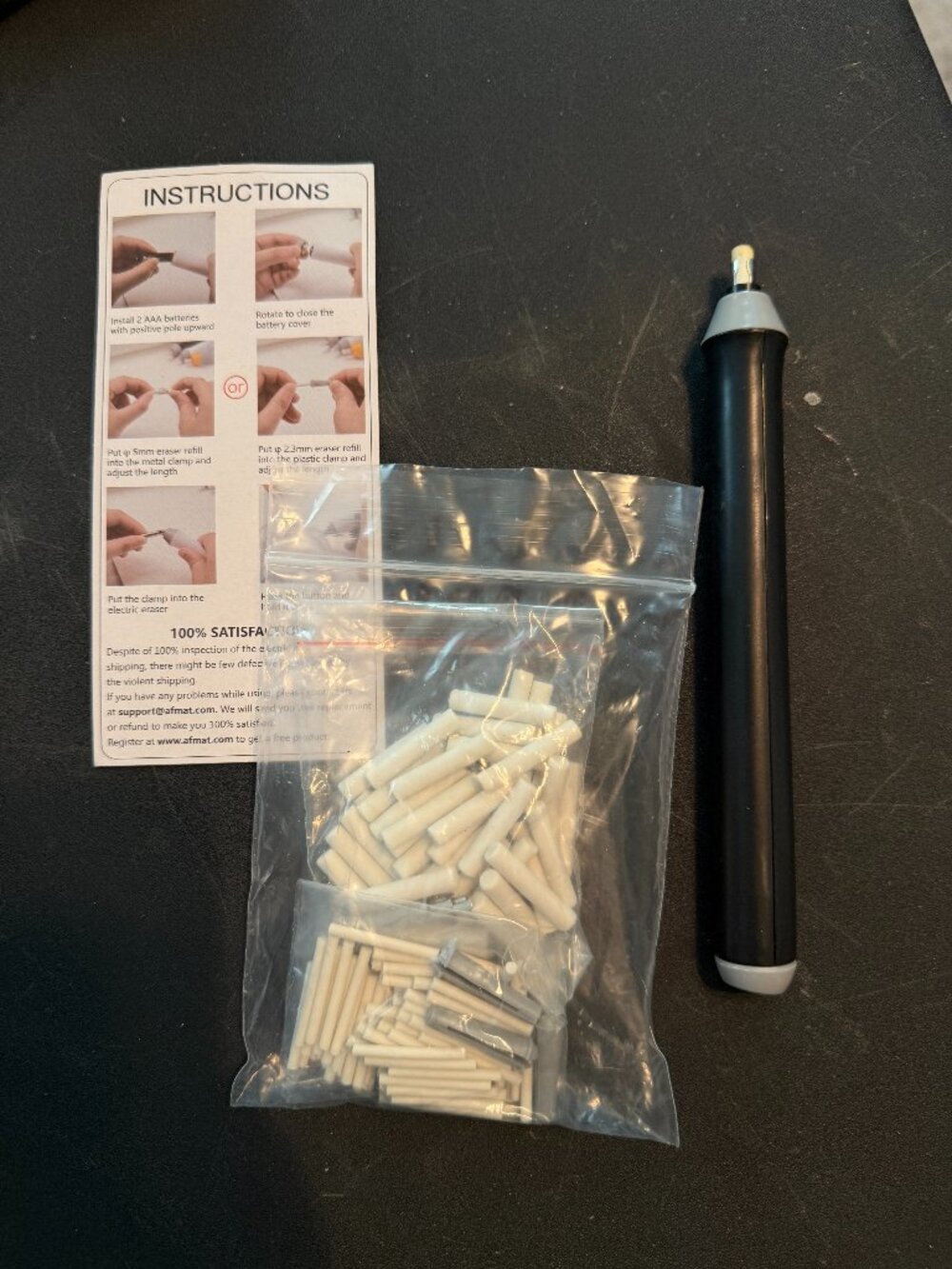 AFMAT Electric Eraser, Eraser Refills, Electric Assorted Number of Items (006)